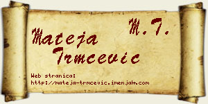 Mateja Trmčević vizit kartica